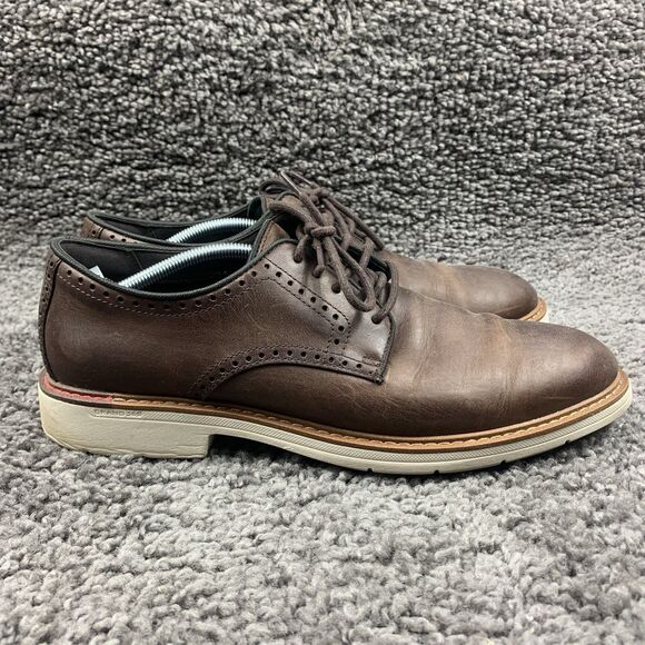 Cole Haan Grand Go-To Brown Leather Comfort Oxfords Shoes Mens 11 M C35083 - Picture 3 of 8